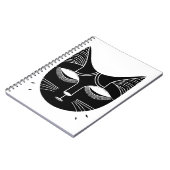 Surreal abstraktes Katzensymbol. Notizblock (Linke Seite)