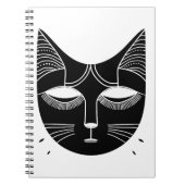 Surreal abstraktes Katzensymbol. Notizblock (Vorderseite)