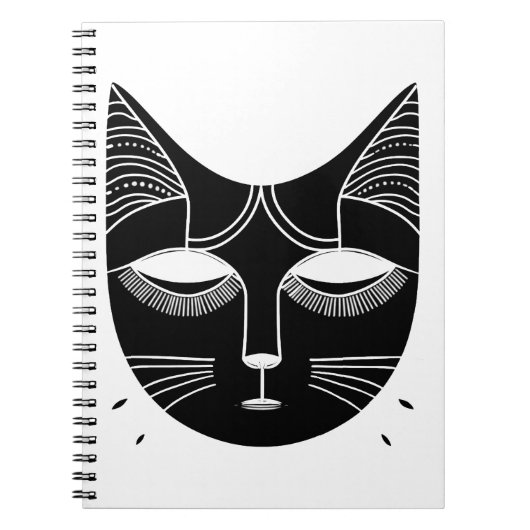 Surreal abstraktes Katzensymbol. Notizblock (Vorderseite)