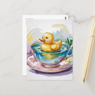 Surreal Adorable Enckling in a teacing Postkarte