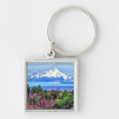Surreal Alaskan Wilderness Gemälde Schlüsselanhänger (Vorne)