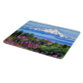 Surreal Alaskan Wilderness Gemälde Schneidebrett (Ecke)