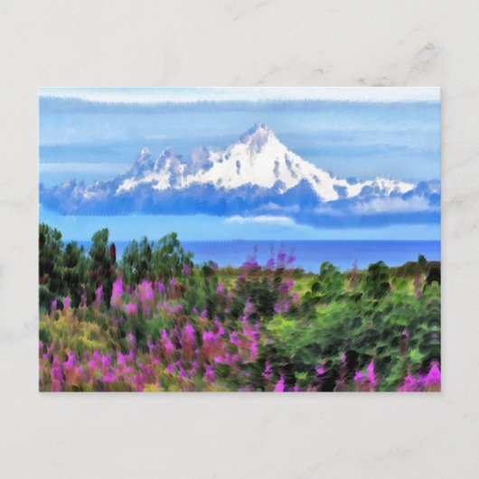 Surreal Alaskan Wilderness Postkarte (Vorderseite)