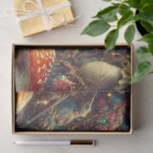 Surreal Alice In Wonderland Rabbit Hole Decoupage Seidenpapier (Geschenk)