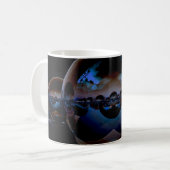 Surreal Alien Landscape - Blue Light Kaffeetasse (Vorderseite Links)