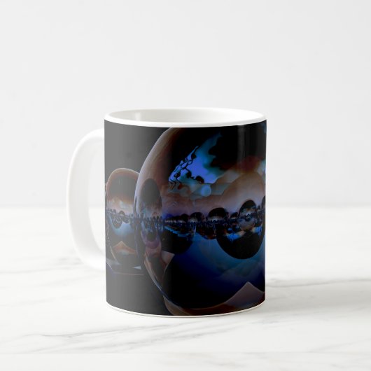 Surreal Alien Landscape - Blue Light Kaffeetasse (Vorderseite Links)