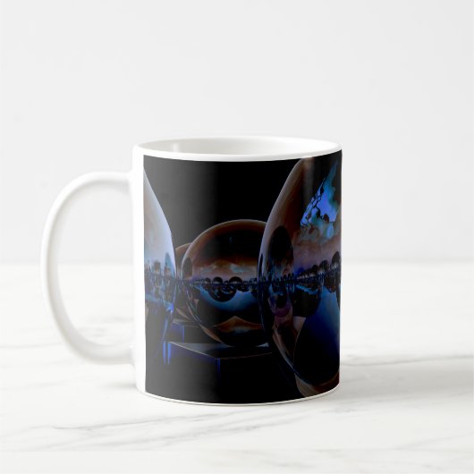 Surreal Alien Landscape - Blue Light Kaffeetasse (Links)