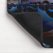 Surreal Alien Landscape - Blue Light Mousepad (Ecke)