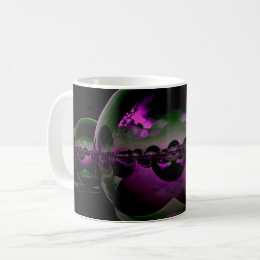 Surreal Alien Landscape - Crimson Light Kaffeetasse (Vorderseite Links)
