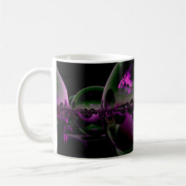 Surreal Alien Landscape - Crimson Light Kaffeetasse
