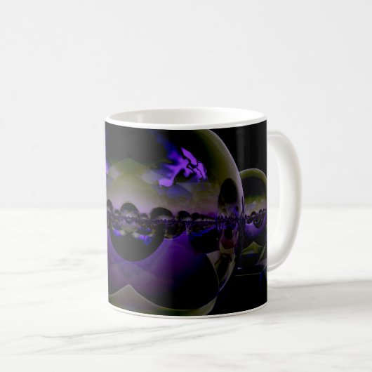 Surreal Alien Landscape - Seltsames Lila Licht Kaffeetasse (VorderseiteRechts)
