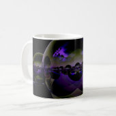 Surreal Alien Landscape - Seltsames Lila Licht Kaffeetasse (Vorderseite Links)