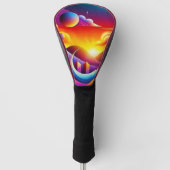 Surreal Alien Sunset Golf Headcover (Vorderseite)