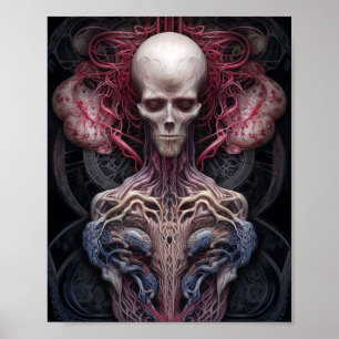 Surreal Anatomy Horror Sci-Fi Art Poster