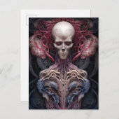 Surreal Anatomy Horror Sci-Fi Art Postkarte (Vorne/Hinten)