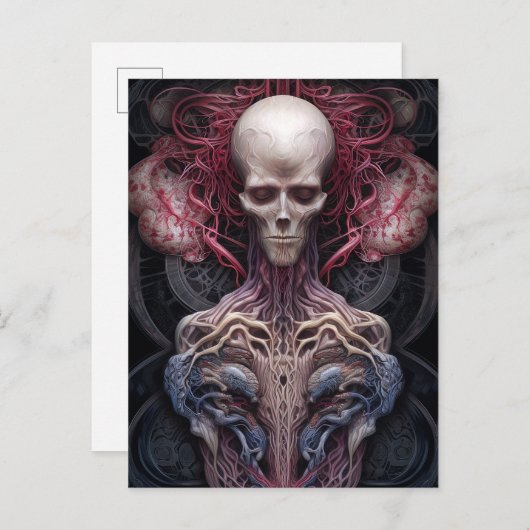 Surreal Anatomy Horror Sci-Fi Art Postkarte (Vorne/Hinten)