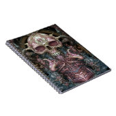Surreal Anatomy Skull Horror Sci-Fi Art Notizblock (Rechte Seite)