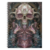 Surreal Anatomy Skull Horror Sci-Fi Art Notizblock (Vorderseite)