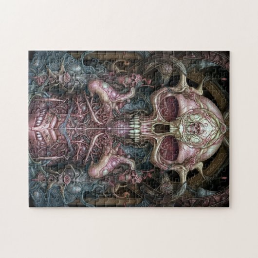 Surreal Anatomy Skull Horror Sci-Fi Art Puzzle (Horizontal)
