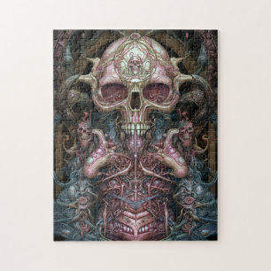 Surreal Anatomy Skull Horror Sci-Fi Art Puzzle