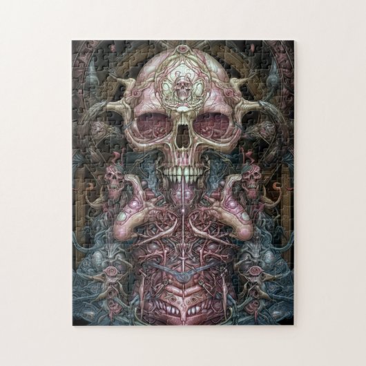 Surreal Anatomy Skull Horror Sci-Fi Art Puzzle (Vertikal)