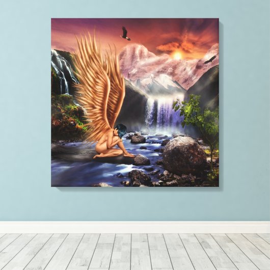 Surreal Angel Leinwanddruck (Insitu (Holzboden))