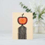 Surreal Apple Person Postkarte (Stehend Vorderseite)