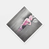 Surreal Art Deco Vintag Flapper & Balloons Serviette (Ecke)