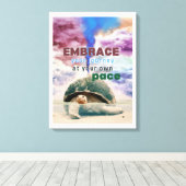 Surreal Art Inspiration Turtle Zitat Leinwanddruck (Insitu (Holzboden))