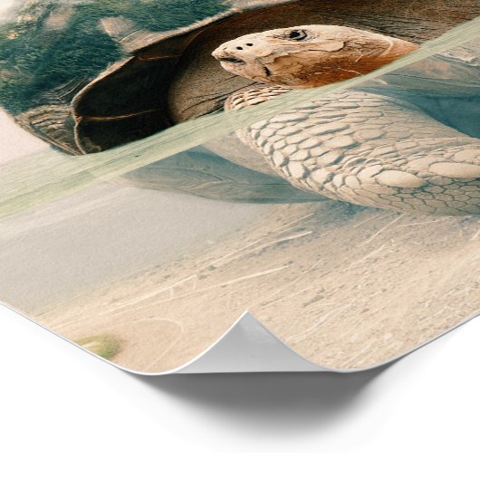 Surreal Art Inspiration Turtle Zitat Poster (Ecke)