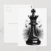 Surreal ästhetisches Schachsymbol Postkarte (Vorne/Hinten)