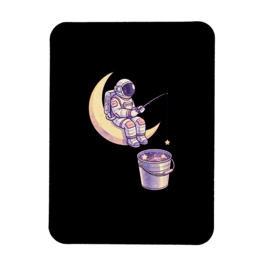 Surreal Astronaut Fishing for Stars Wall Art - Magnet (Vertikal)