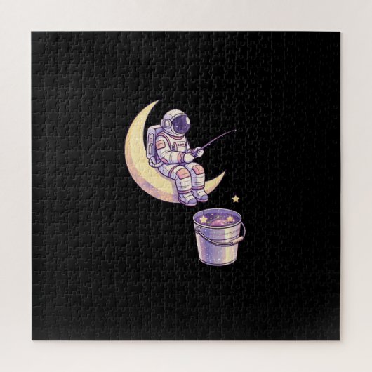 Surreal Astronaut Fishing for Stars Wall Art - Puzzle (Vertikal)