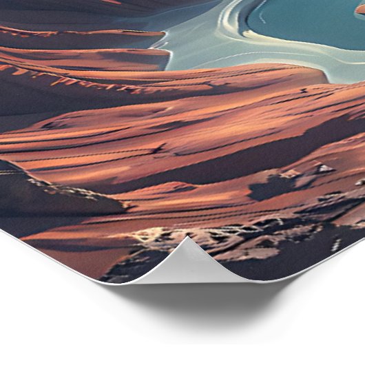 Surreal Ätherische Landschaft | Magische Welt Poster (Ecke)