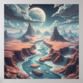 Surreal Ätherische Landschaft | Magische Welt Poster (Vorne)