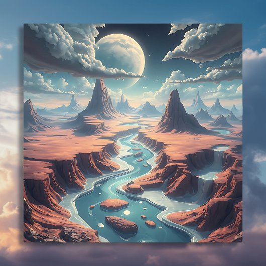 Surreal Ätherische Landschaft | Magische Welt Poster