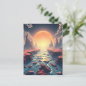 Surreal Ätherische Landschaft | Magische Welt Postkarte (Stehend Vorderseite)