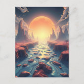 Surreal Ätherische Landschaft | Magische Welt Postkarte (Vorderseite)