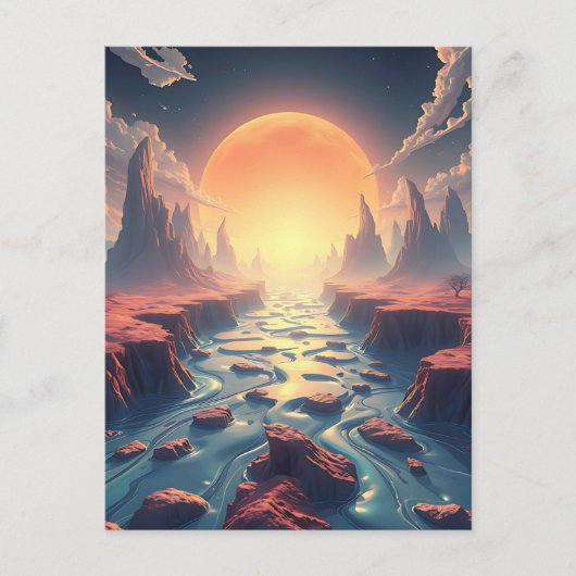 Surreal Ätherische Landschaft | Magische Welt Postkarte (Vorderseite)