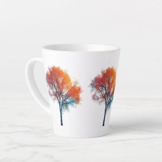 Surreal Autumn Fall Winter Tree Small Latte Mug - Milchtasse (Linke Ecke)