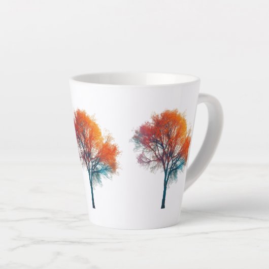 Surreal Autumn Fall Winter Tree Small Latte Mug - Milchtasse (Rechte Ecke)