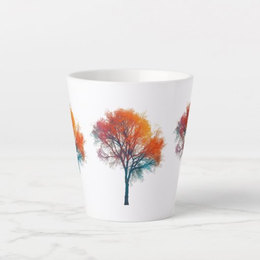 Surreal Autumn Fall Winter Tree Small Latte Mug - Milchtasse (Vorderseite)