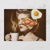 Surreal Avocado Toast Frühstück Postkarte (Vorderseite)