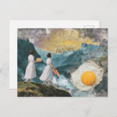 Surreal Bacon and Eggs in den Bergen Postkarte (Vorne/Hinten)