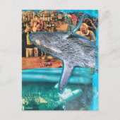 Surreal Bar Scene Whale of a Time  Postkarte (Vorderseite)