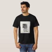 Surreal Barcode Consumer Tee – Modern Concept Art” (Vorne ganz)