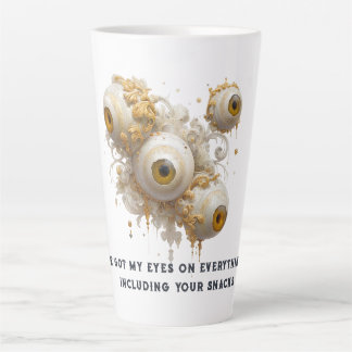 Surreal Barock Eyeballs mit Verziertem Gold Milchtasse