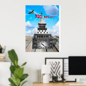 Surreal Big Ben, London & British Art Poster (Heimbüro)