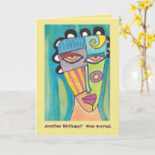 Surreal Birthday Card Karte (Gelbe Blume)