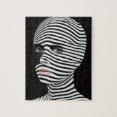 Surreal Black and White Face Puzzle (Vertikal)